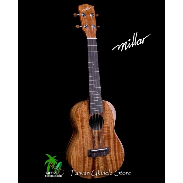 【台灣烏克麗麗 專門店】 MILLAR UKULELE TA-260G 全單板相思木 26吋 (台灣製造手工琴)