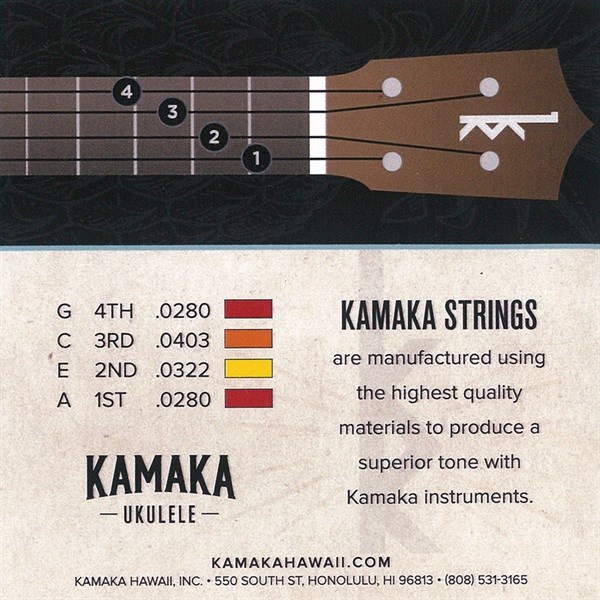 【台灣烏克麗麗 專門店】KAMAKA原廠弦 21.23吋 尼龍弦(黑色)烏克麗麗專用琴弦