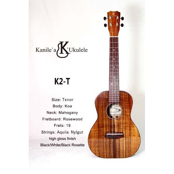 【台灣烏克麗麗 專門店】KANILE'A UKULELE 烏克麗麗 K2-T PREMIUM 夏威夷手工琴 (空運來台)