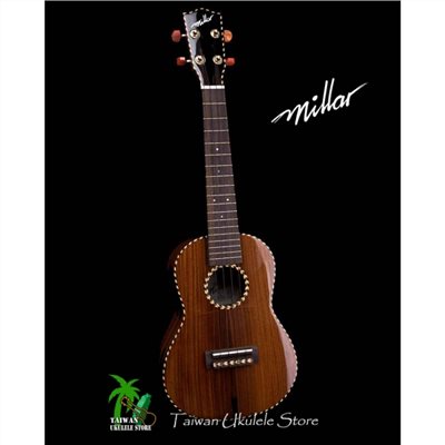【台灣烏克麗麗 專門店】 MILLAR UKULELE BR-240WG 全單板玻利維亞玫瑰木 23吋 (台灣製造手工琴)