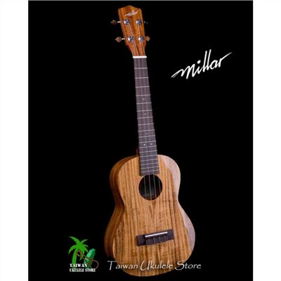 【台灣烏克麗麗 專門店】 MILLAR UKULELE TA-240G 全單板相思木 23吋 (台灣製造手工琴)