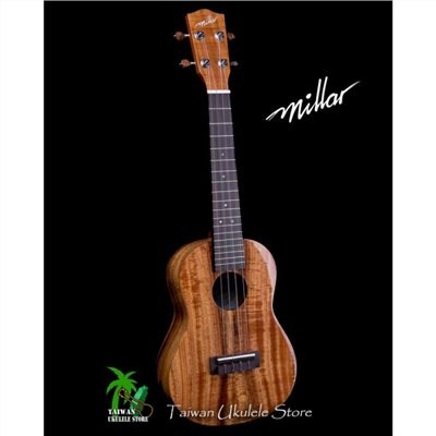 【台灣烏克麗麗 專門店】 MILLAR UKULELE TA-260G 全單板相思木 26吋 (台灣製造手工琴)