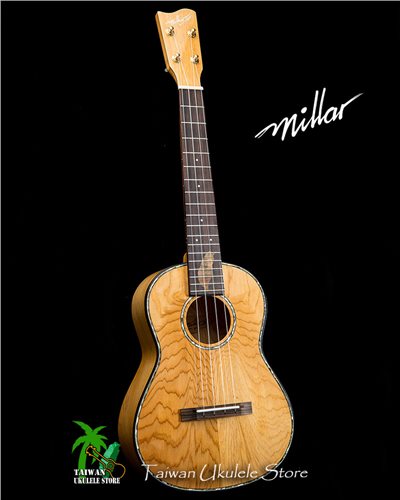 【台灣烏克麗麗 專門店】 MILLAR UKULELE  M-T01-1 全單板台灣檜木 26吋 (台灣製造手工琴)