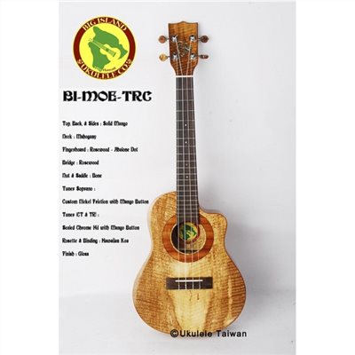 【台灣烏克麗麗 專門店】 BIG ISLAND UKULELE 烏克麗麗 BI-MOE-TRC 全單板芒果木 (空運來台)