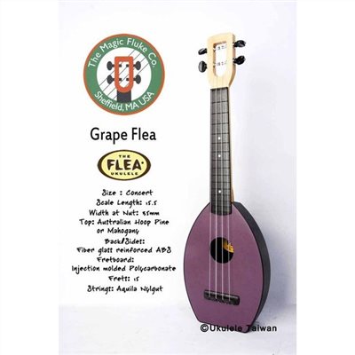 【台灣烏克麗麗 專門店】FLEA 瘋狂跳蚤全面侵台! GRAPE FLEA UKULELE 23吋 美國原廠製造 (附琴袋+調音器+教材)