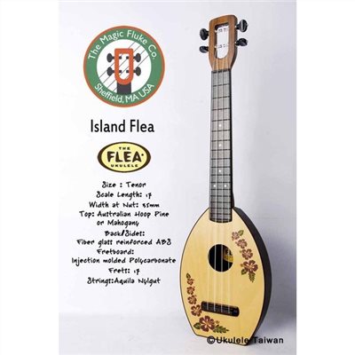 【台灣烏克麗麗 專門店】FLEA 瘋狂跳蚤全面侵台! ISLAND FLEA UKULELE 26吋(美國原廠製造 (附琴袋+調音器+教材)