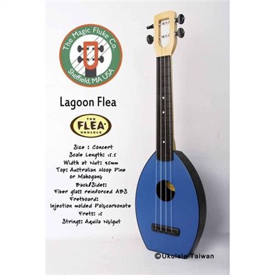 【台灣烏克麗麗 專門店】FLEA 瘋狂跳蚤全面侵台! LAGOON FLEA UKULELE 23吋 美國原廠製造 (附琴袋+調音器+教材)