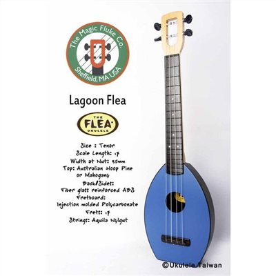 【台灣烏克麗麗 專門店】FLEA 瘋狂跳蚤全面侵台! LAGOON FLEA UKULELE 26吋(美國原廠製造 (附琴袋+調音器+教材)