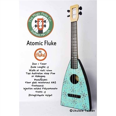 【台灣烏克麗麗 專門店】FLUKE 瘋狂跳蚤全面侵台! ATOMIC FLUKE UKULELE 26吋 美國原廠製造 (附琴袋+調音器+教材)