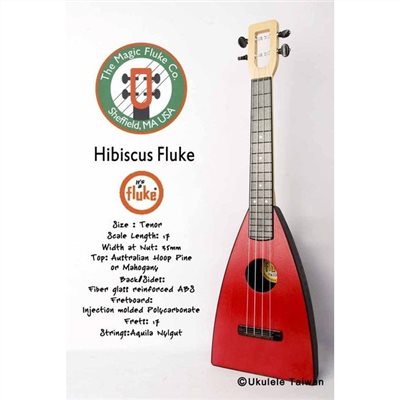 【台灣烏克麗麗 專門店】FLUKE 瘋狂跳蚤全面侵台! HIBISCUS FLUKE UKULELE 26吋 美國原廠製造 (附琴袋+調音器+教材)