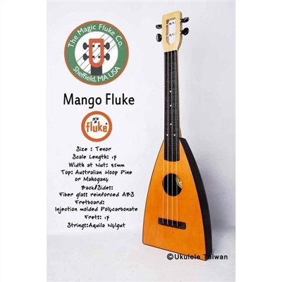 【台灣烏克麗麗 專門店】FLUKE 瘋狂跳蚤全面侵台! MANGO FLUKE UKULELE 26吋 美國原廠製造 (附琴袋+調音器+教材)