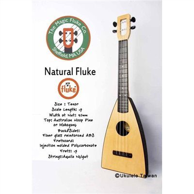 【台灣烏克麗麗 專門店】FLUKE 瘋狂跳蚤全面侵台! NATURAL FLUKE UKULELE 26吋 美國原廠製造 (附琴袋+調音器+器材)