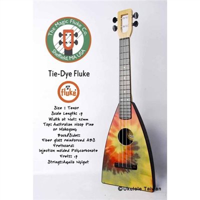 【台灣烏克麗麗 專門店】FLUKE 瘋狂跳蚤全面侵台! TIE-DYE FLUKE UKULELE 26吋 美國原廠製造 (附琴袋+調音器+教材)