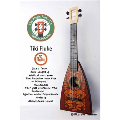 【台灣烏克麗麗 專門店】FLUKE 瘋狂跳蚤全面侵台! TIKI FLUKE UKULELE 26吋 美國原廠製造 (附琴袋+調音器+教材)