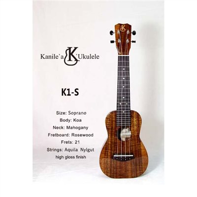 【台灣烏克麗麗 專門店】KANILE'A UKULELE 烏克麗麗 K1-S PREMIUM 夏威夷手工琴 (空運來台)