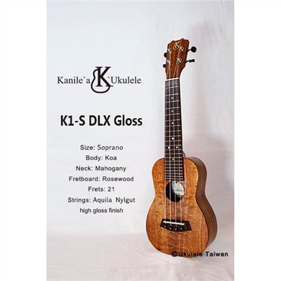 【台灣烏克麗麗 專門店】KANILE'A UKULELE 烏克麗麗 K1-S(DLX GLOSS)夏威夷手工琴(空運來台)