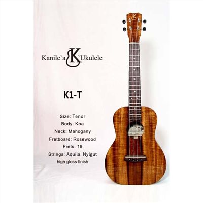 【台灣烏克麗麗 專門店】KANILE'A UKULELE 烏克麗麗 K1-T PREMIUM 夏威夷手工琴 (空運來台)
