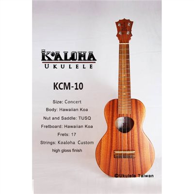 【台灣烏克麗麗 專門店】 KOALOHA UKULELE 烏克麗麗 KCM-10 夏威夷手工琴 (空運來台、原廠保固)